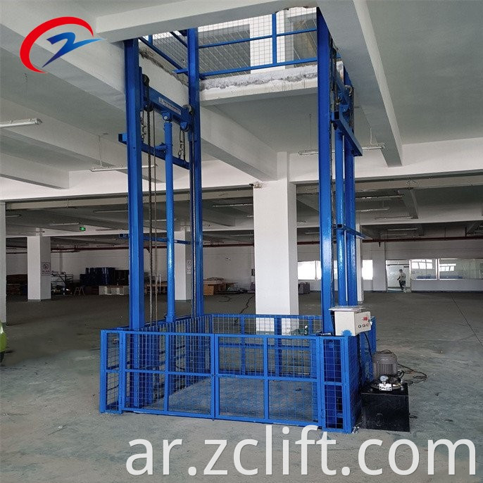 Double Guide Rail Cargo Lift4